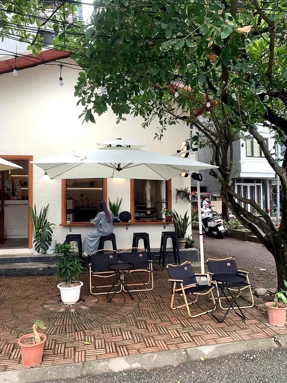 Dù Lệch Tâm Chính Nghiêng 2M5 Khung Sắt Trắng - Dù lệch tâm
