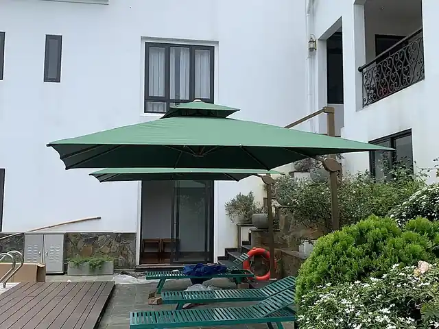 3 dù lệch tâm villa Ba Vì - công trình thực tế Ô Dù Đại Phát
